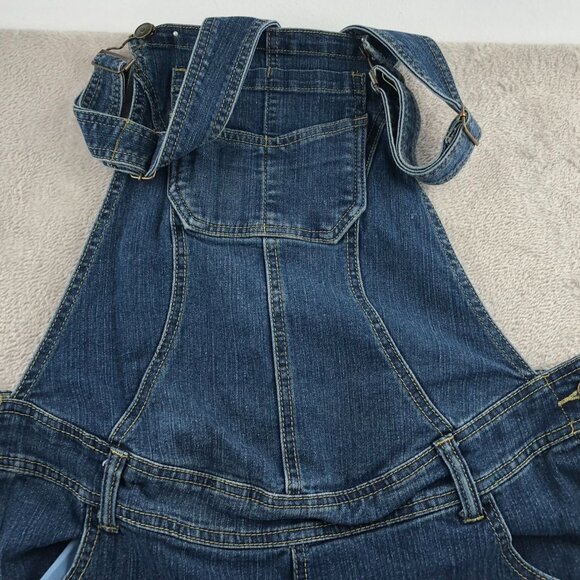 Vintage Planet Motherhood Girls Denim Overalls Large Blue Straight Leg Retro - Picture 11 of 16